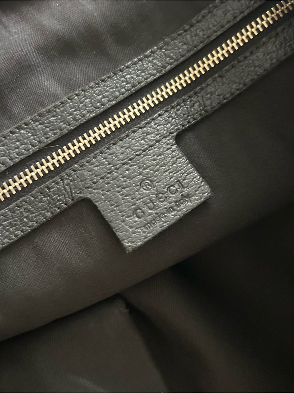 Gucci Black Monogram Canvas Tote with Gold Hardware - Picture 6 of 10